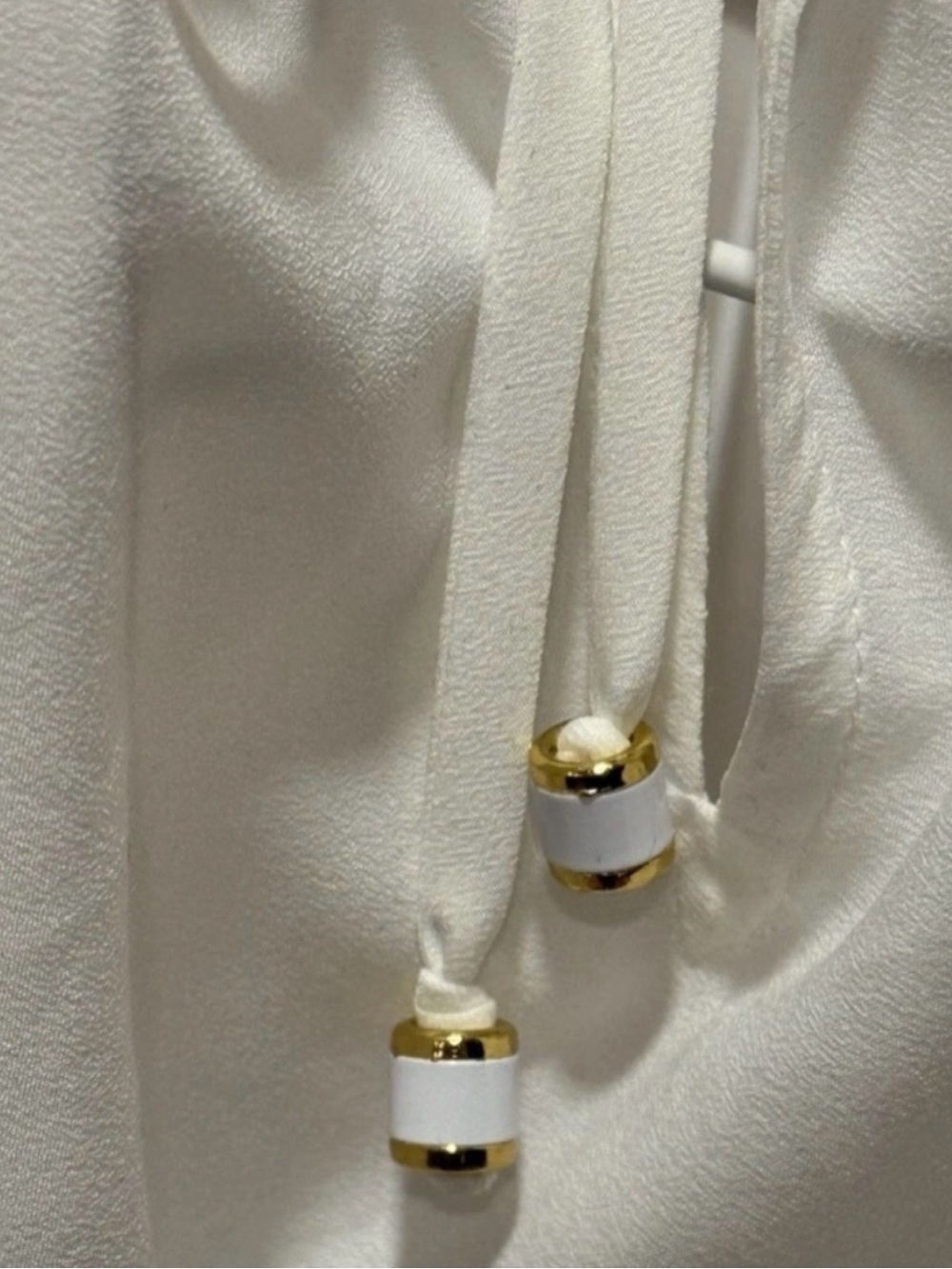Shoshanna Eyelet Blouse White Ruffle Tie Neck Small - Picture 3 of 8